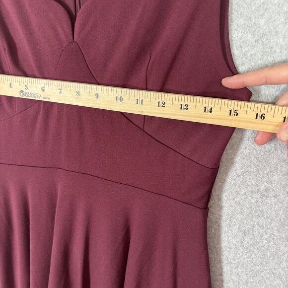 Altard State Dress Medium Burgundy Scalloped Pleated Academia Preppy Twee Career - Picture 5 of 12